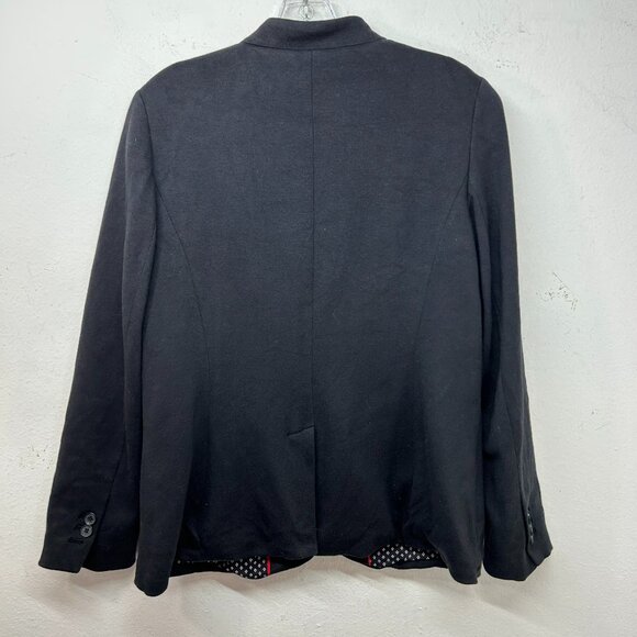 Talbots ladies aberdeen blazer black 10 minimalist career capsule dark academia - Picture 3 of 11